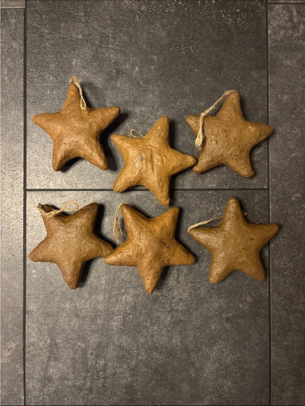 Rustic Brown Star Hanging Ornaments - Home Holiday